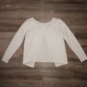 Victoria Secret Open Back Lt. Grey L/S Sweater Top